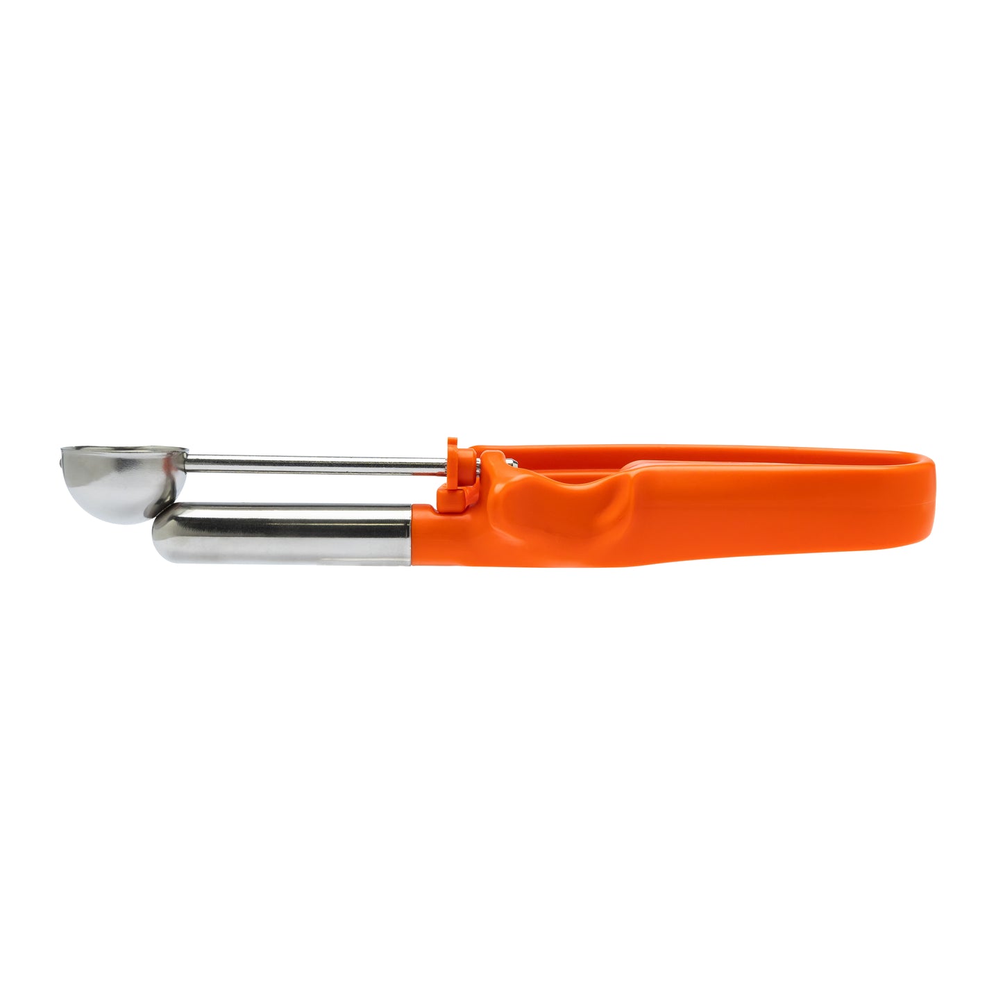 EXTENDED Size100 Orange, Professional Food Disher Scoop, Heavy-Duty Portioner, Bowl Dia. 1-3/16" (3.0CM), Bowl Capacity 0.32 oz.