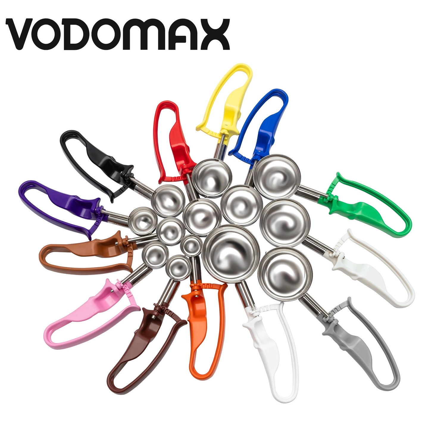 Commercial Stainless Food Disher Scoop, Size 06 White (Bowl Capacity 4.66 oz.), Portion Control Tool for Mashed Potato, Rice, Baked Beans, Salad, or soufflé