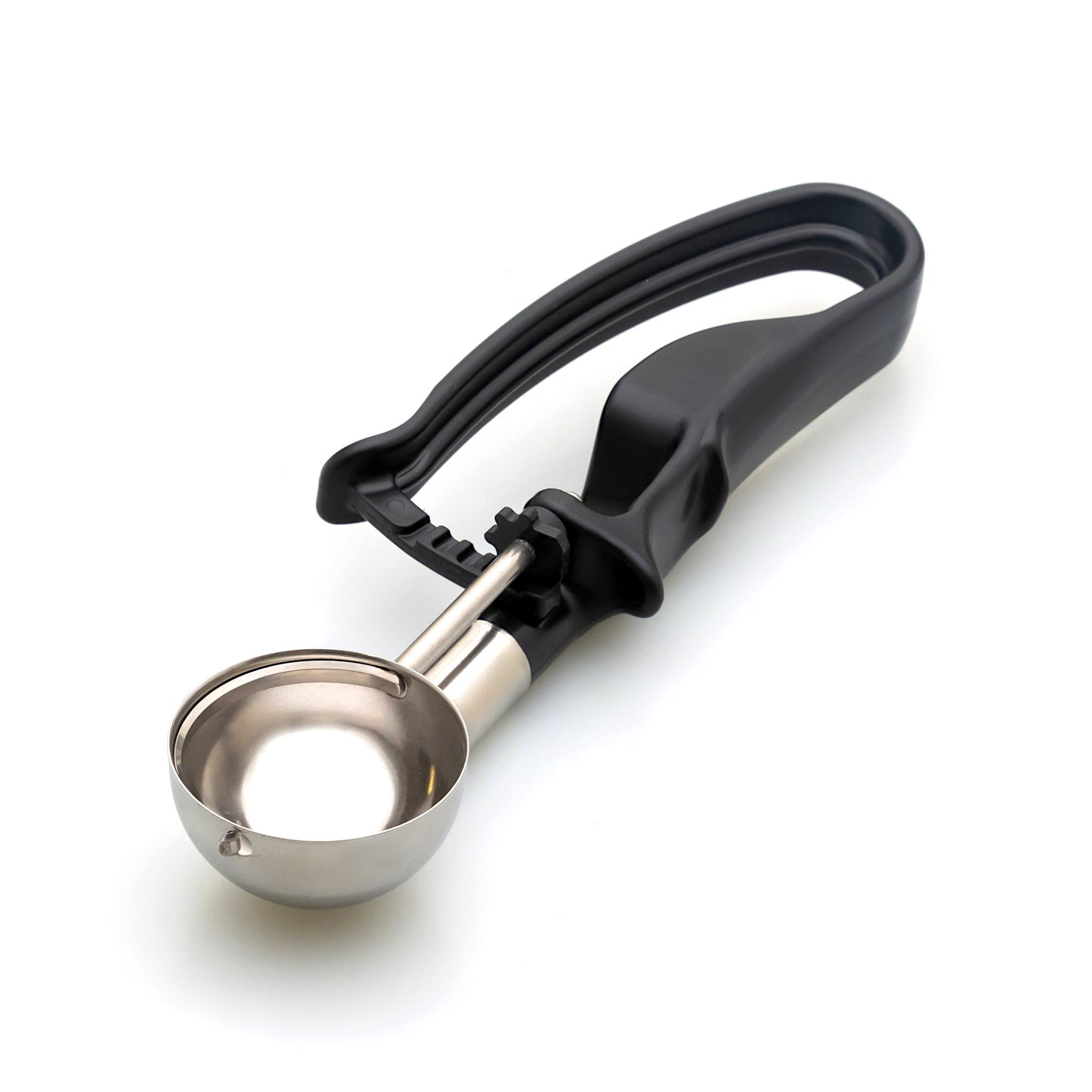 # 30 Black (Bowl Capacity 1.03 oz.) Professional Stainless Gelato Scoop, Ice Cream Digger, Portion Control Tool for Sauce, Gravy, Ice Cream, and Cookie Dough