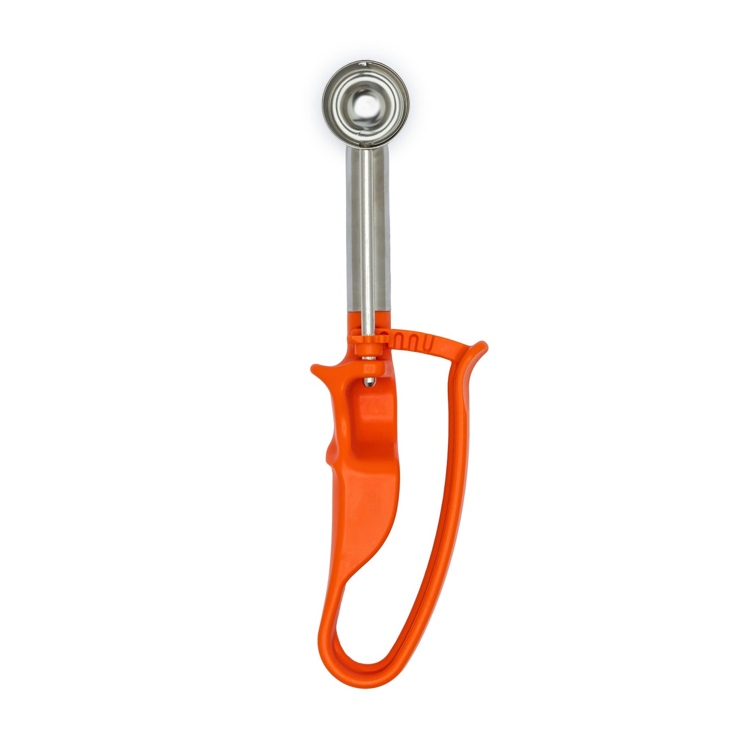 EXTENDED Size100 Orange, Professional Food Disher Scoop, Heavy-Duty Portioner, Bowl Dia. 1-3/16" (3.0CM), Bowl Capacity 0.32 oz.