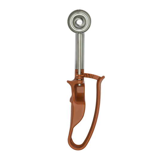 EXTENDED Size 50 Brown, Commercial Food Disher Scoop, Home Use Durable Portioner, Bowl Dia. 1-1/2" (3.8CM), Bowl Capacity 0.65 oz.