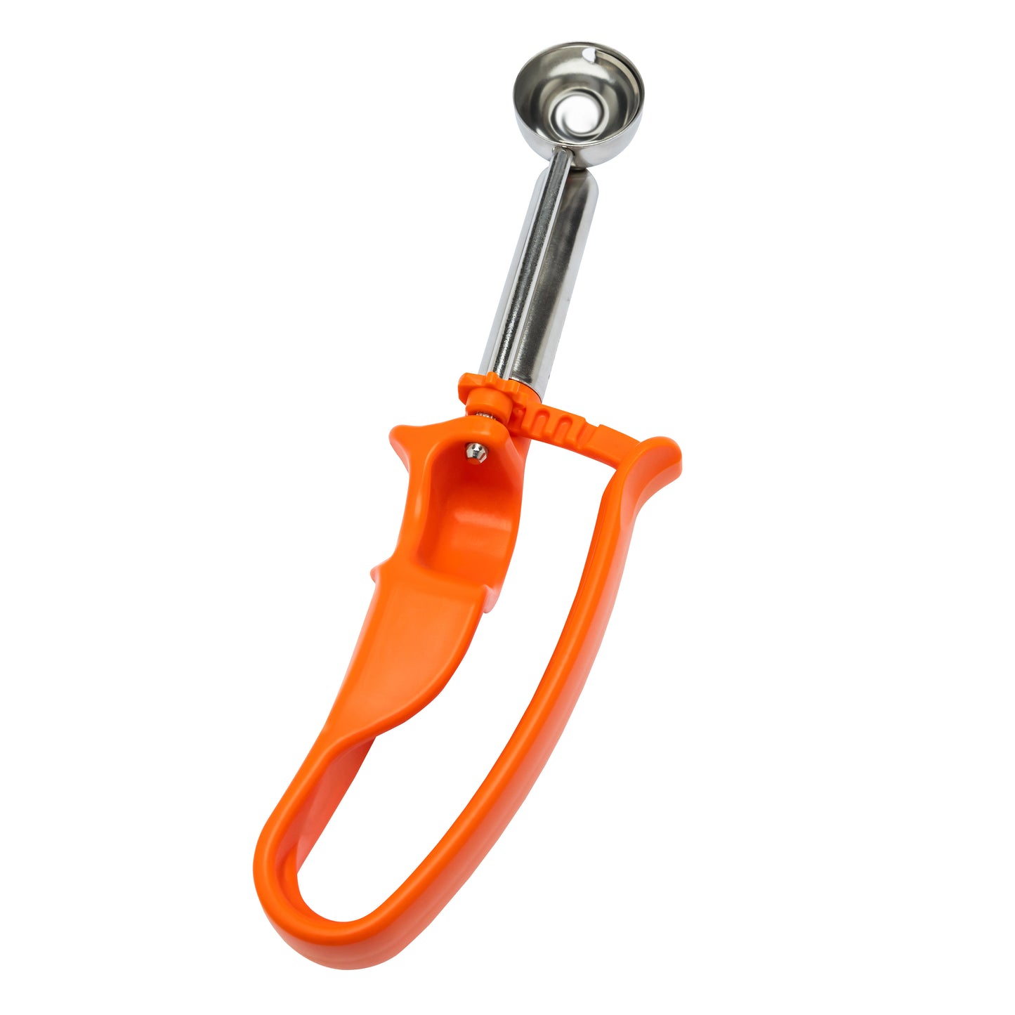 EXTENDED Size100 Orange, Professional Food Disher Scoop, Heavy-Duty Portioner, Bowl Dia. 1-3/16" (3.0CM), Bowl Capacity 0.32 oz.