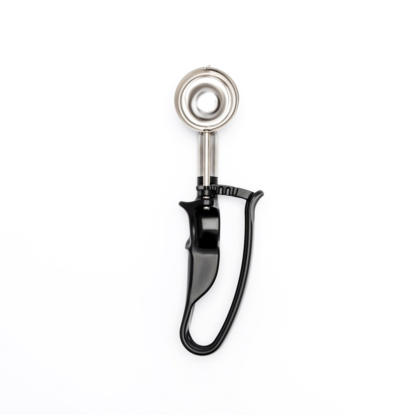 # 30 Black (Bowl Capacity 1.03 oz.) Professional Stainless Gelato Scoop, Ice Cream Digger, Portion Control Tool for Sauce, Gravy, Ice Cream, and Cookie Dough
