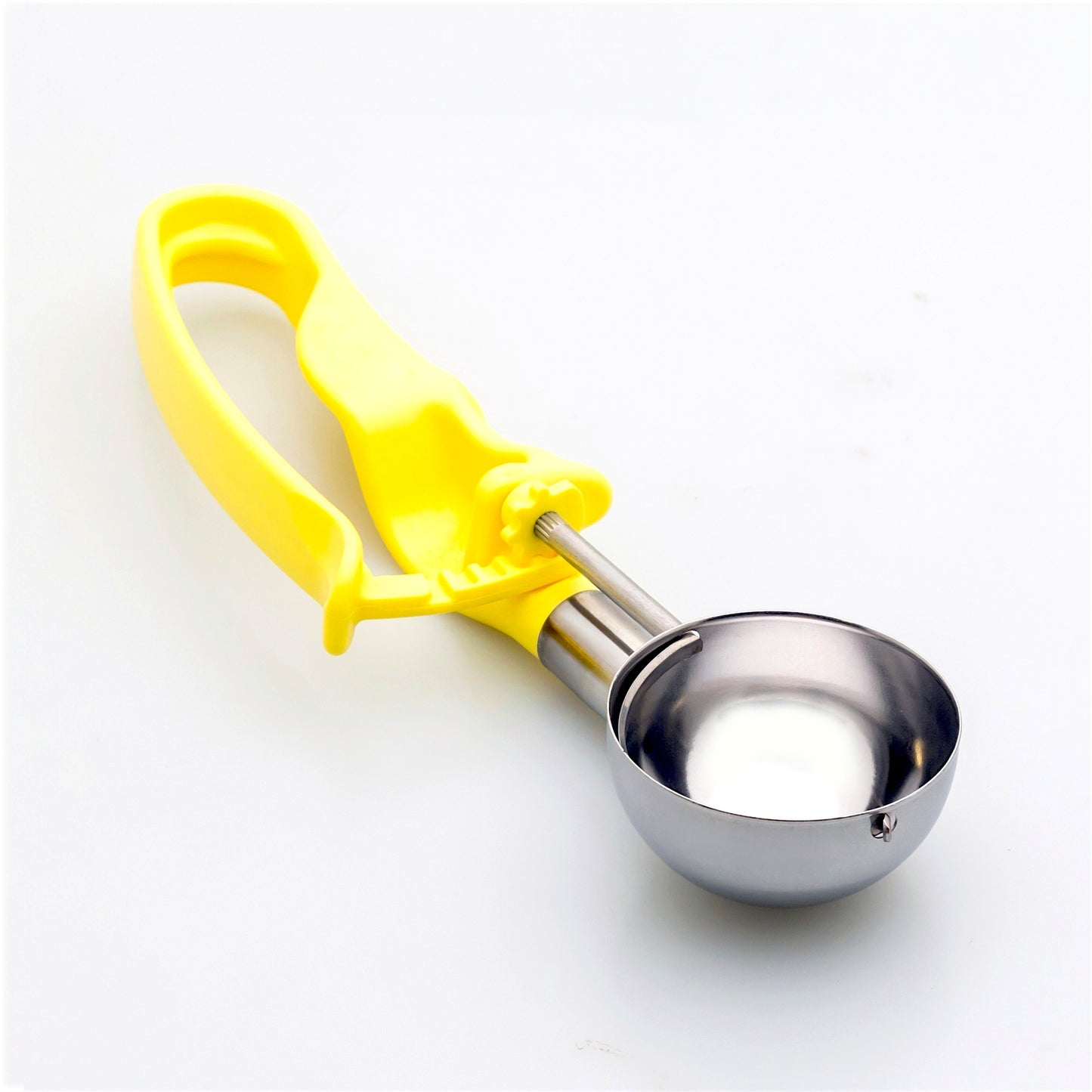 # 20 Yellow (Bowl Capacity 1.77 oz.) Durable Stainless Food Scoop, Ice Cream Digger, Gelato Disher, Portioner for Cup Cake, Muffin, Potato Salad, Ice Cream, and Gelato