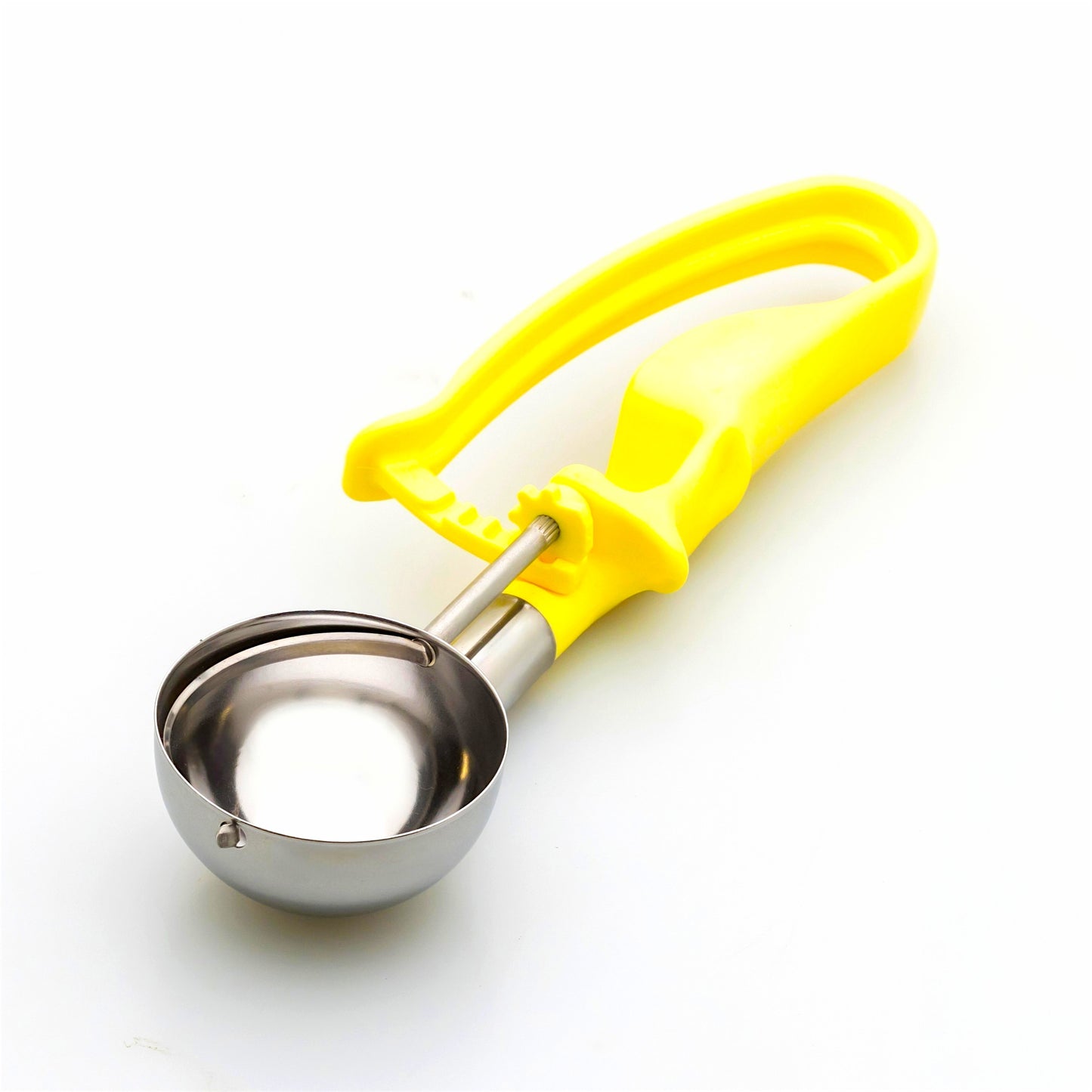 # 20 Yellow (Bowl Capacity 1.77 oz.) Durable Stainless Food Scoop, Ice Cream Digger, Gelato Disher, Portioner for Cup Cake, Muffin, Potato Salad, Ice Cream, and Gelato