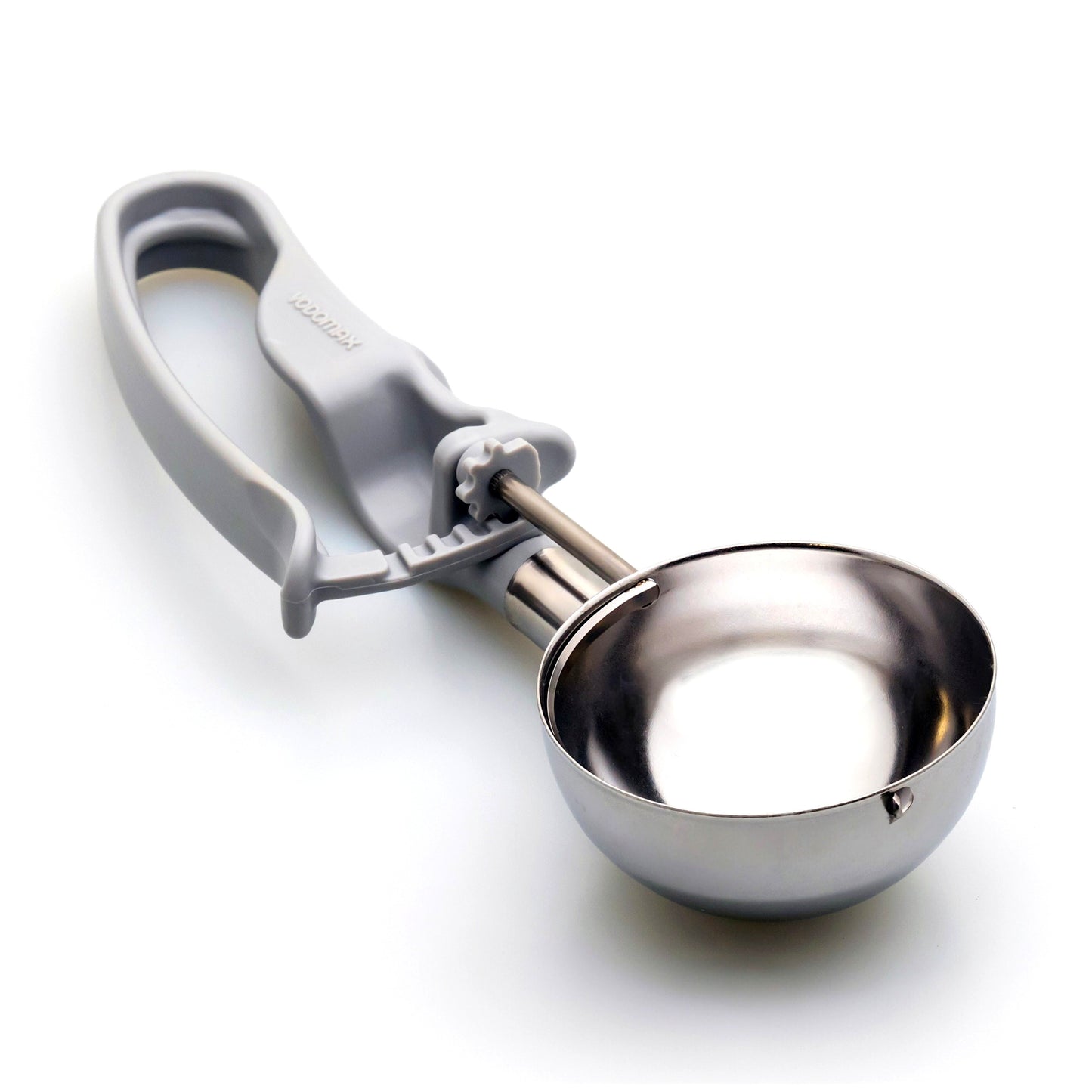 # 08 Grey (Bowl Capacity 3.64 oz.) Professional Stainless Food Disher Scoop, Portion Control Tool for Mashed Potato, Rice, Baked Beans, Salad, or soufflé
