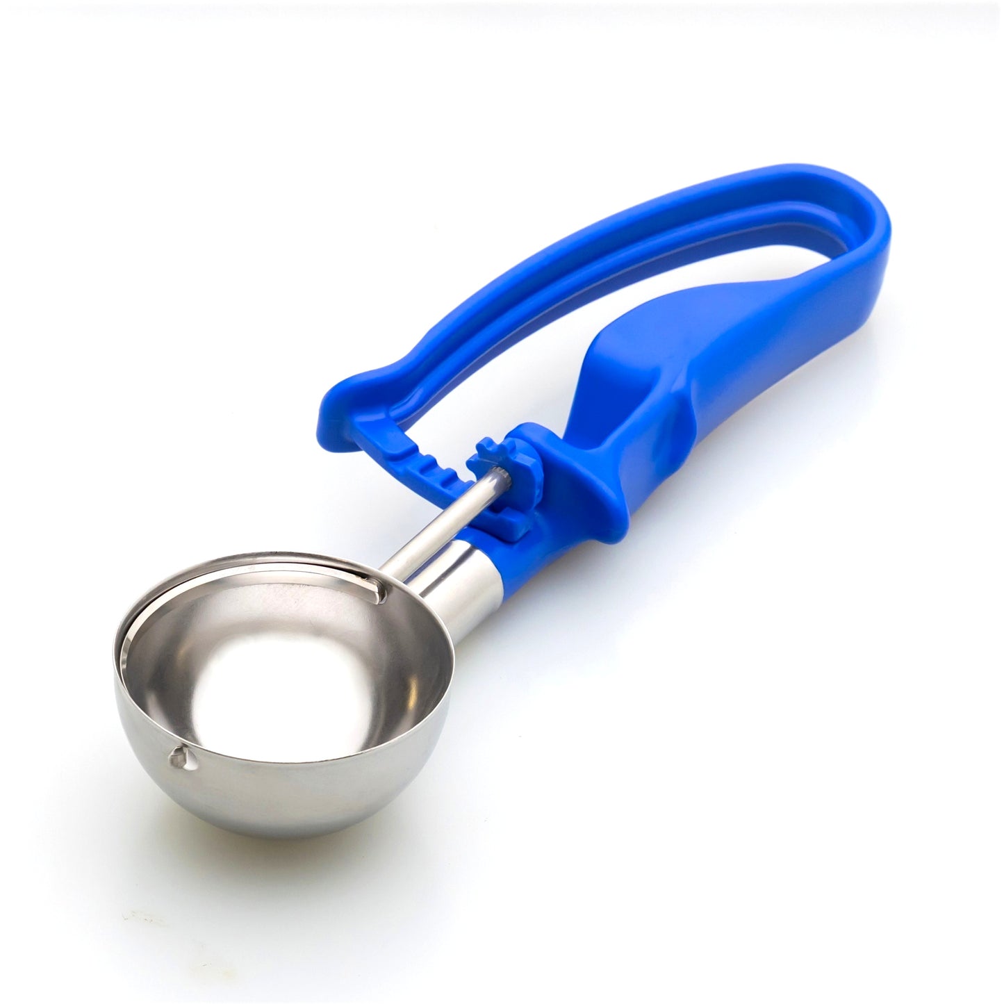 # 16 Blue (Bowl Capacity 2.07 oz.) Commercial Stainless Food Disher, 2 oz. Scoop, Ice Cream Scoop, Portion Control Tool for Cup Cake, Muffin, Potato Salad, Ice Cream, and Gelato
