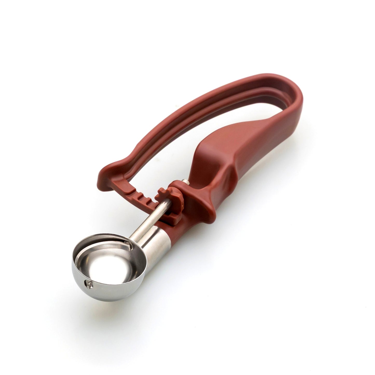# 70 Burgundy (Bowl Capacity 0.46 oz.) Home Use Professional Stainless Food Disher Scoop, Portioner for Fruit Ball, Falafel, Meat Ball, Cream Cheese, Protein Ball