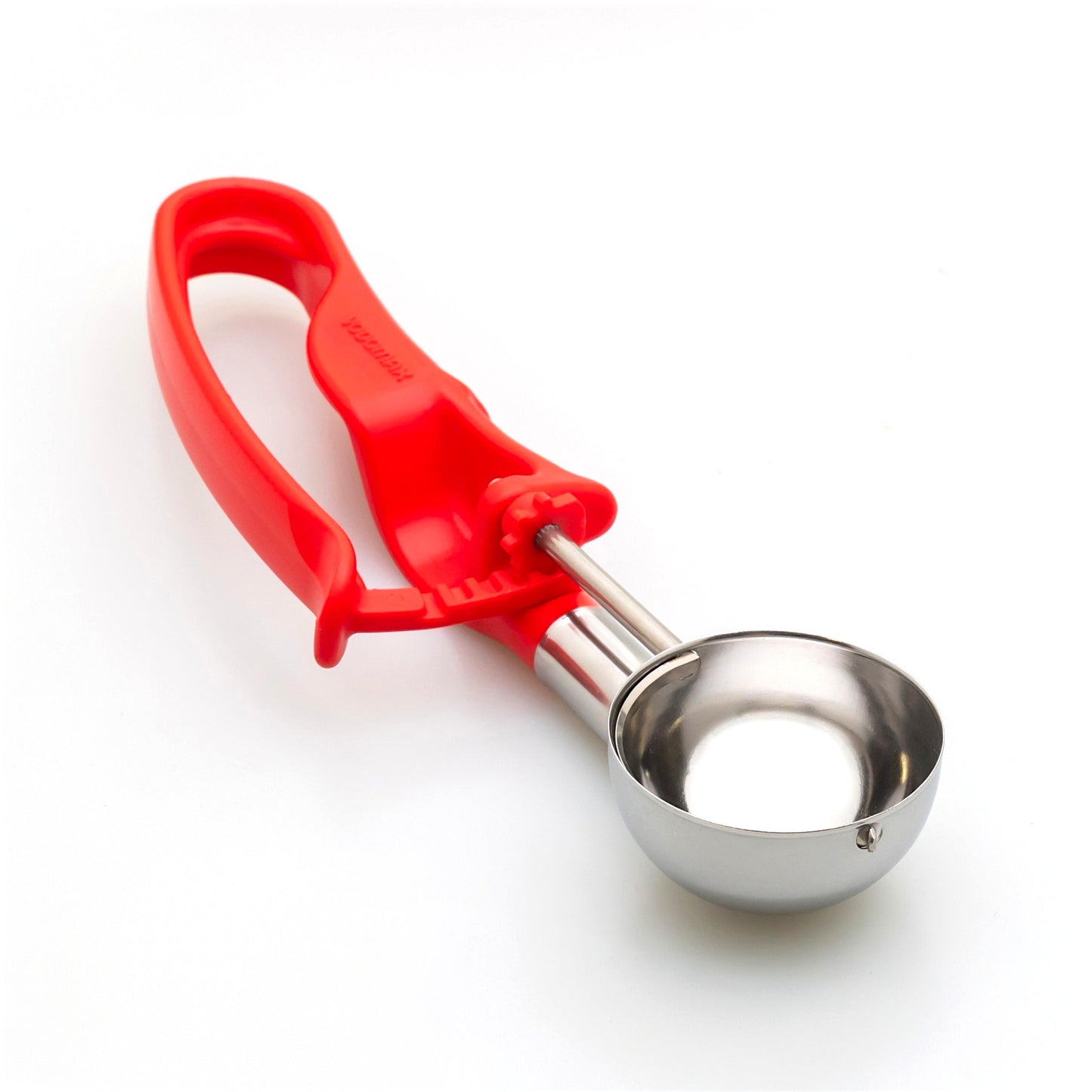 # 24 Red (Bowl Capacity 1.49 oz.) Heavy-Duty Stainless Food Disher Scoop, 1.5 oz. Disher, Portion Control Tool for Cup Cake, Muffin, Potato Salad, Ice Cream, and Gelato