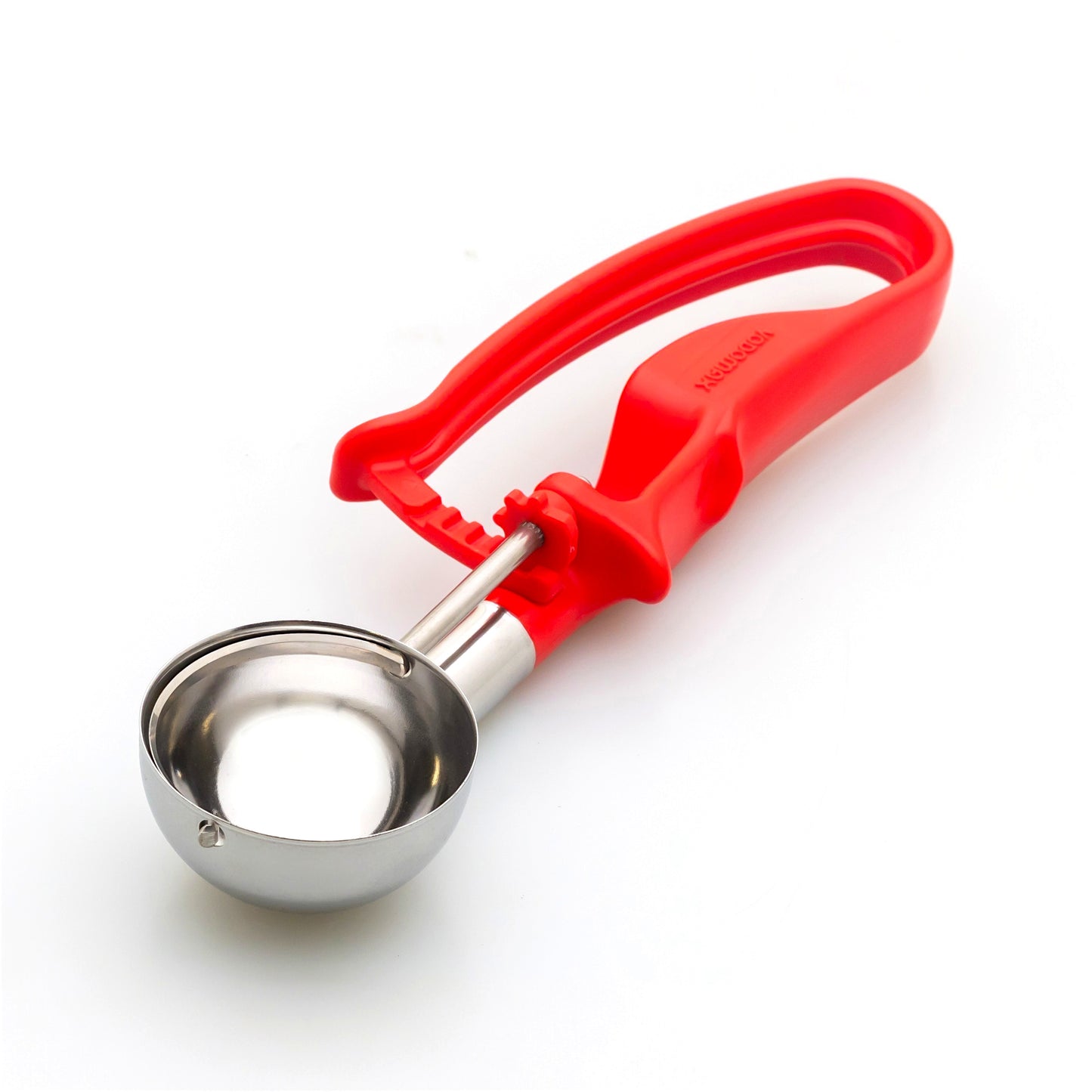 # 24 Red (Bowl Capacity 1.49 oz.) Heavy-Duty Stainless Food Disher Scoop, 1.5 oz. Disher, Portion Control Tool for Cup Cake, Muffin, Potato Salad, Ice Cream, and Gelato