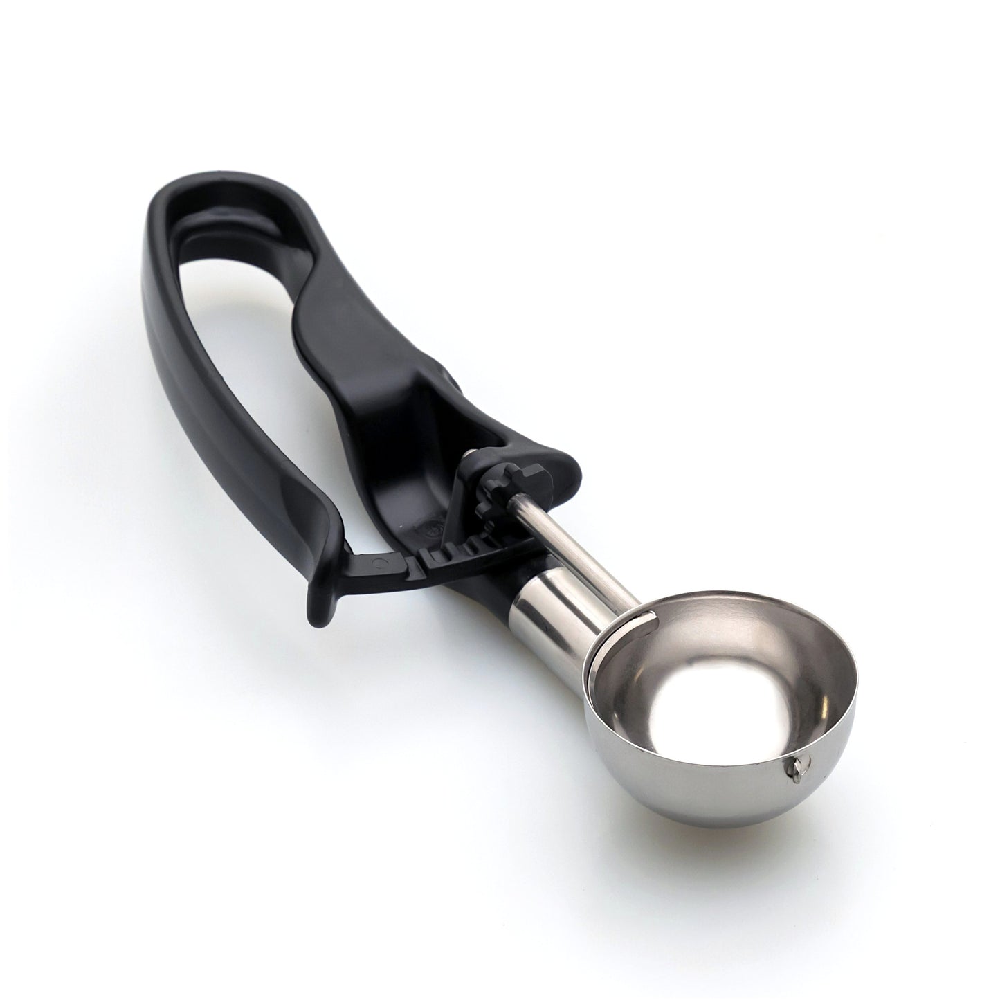 # 30 Black (Bowl Capacity 1.03 oz.) Professional Stainless Gelato Scoop, Ice Cream Digger, Portion Control Tool for Sauce, Gravy, Ice Cream, and Cookie Dough